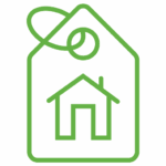 price tag with house icon