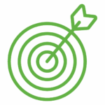 Arrow on center target icon