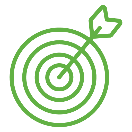 Arrow on center target icon