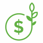 Coin morphing into growing plant